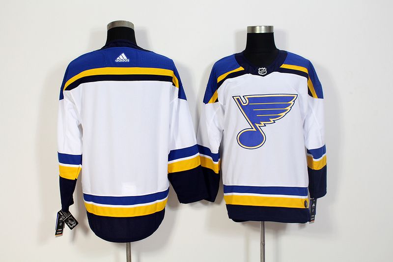 Men St. Louis Blues blank White Adidas Hockey Stitched NHL Jerseys